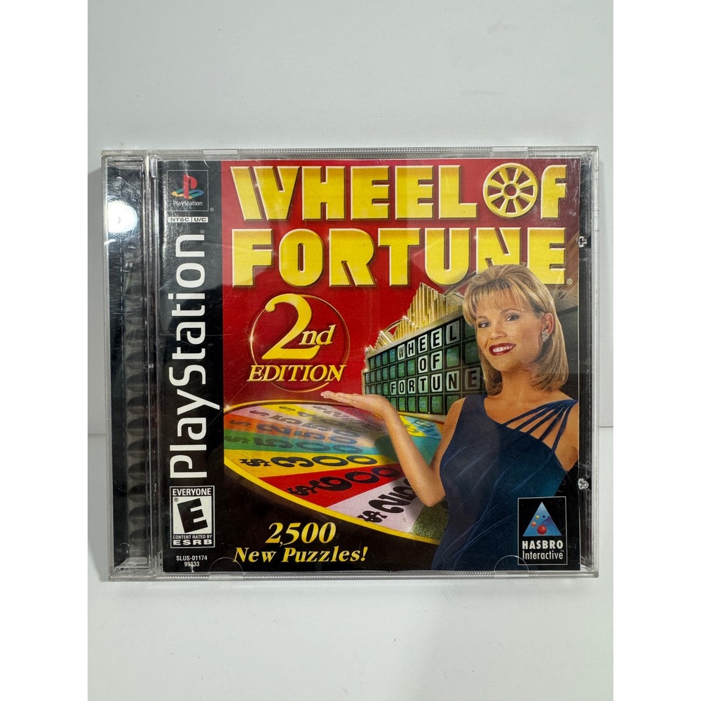 Hasbro Wheel of Fortune 2nd Edition Sony PlayStation 1 PS1 NTSC Red Good 01174